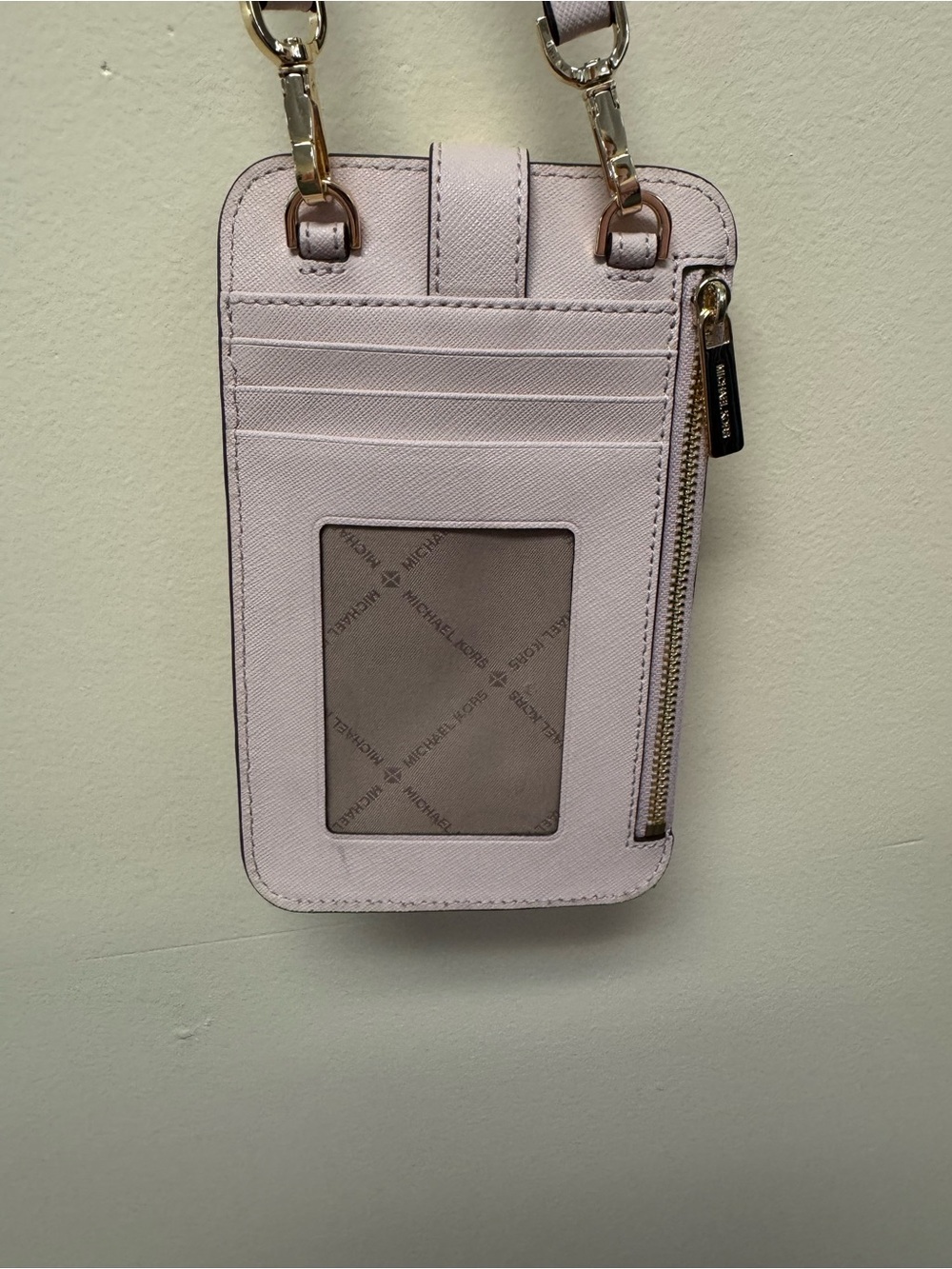 Michael Kors Jet Set Pale Pink Smartphone Crossbody Phone Pouch - Picture 3 of 11